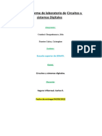 Lnforme de Laboratorio de Circuitos y Sistemas Digitales Fuertes y Condori SENATI