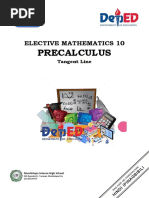 Elective Mathematics 10 Module Tangent Line of 4th QTR