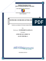 COURS LEVER GEOLOGIQUE G3 P&G 2014 Juin PDF