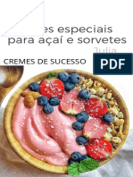 Cremes Especiais para Açaí e Sorvetes