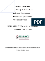 IV SEMESTER II YEAR Guidlines For Project Reports AY 2022-23 PDF