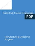 Kaizenclub Course Testimonials