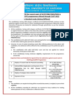 Important Dates and Schedule-Special Drive To Fill The Vacant SC-ST-OBC-EWS Seats