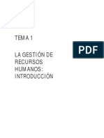 Tema 1. Introduccion A La GRH