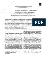 Effect of Stacking Conditions On Performance of A Centrifugal Pump