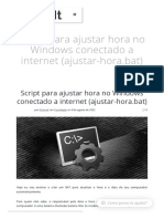 Script para Ajustar Hora No Windows Conectado A Internet (Ajusta PDF