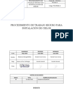 Procedimiento Trabajo Seguro Instalación de Cielos HEDU