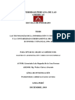 Las Tecnologías de La Información y Comunicación Tic y La Contabilidad Gubernamental Del Ministerio de Economia y Finanzas, 1996 - 2016