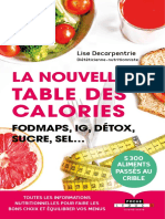 La Nouvelle Table Des Calories