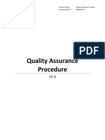 Quality Assurance Procedure