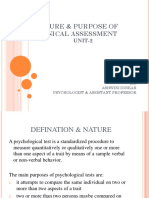 Nature and Purpose of Clinical Assessment - UNIT 2