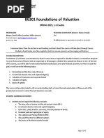 B6301 Foundations of Valuation Syllabus Spring 2023 Supera PDF