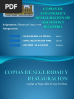 Copias de Seguridad y Restauración de Archivos y Registro