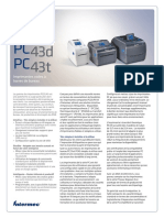 Fiche Technique Imprimante Codes Barres Bureau PC43t Intermec