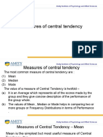 Central Tendencyy