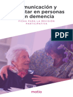 Ficha - Comunicacion y Bienestar en Personas Con Demencia PDF