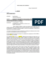 Carta para Recepción Parcial