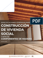 Especificaciones Generales para La Construcción de Vivienda Social A Base de Componentes de Madera