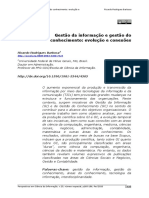 Gestão Da Informação e A Gestão Do Conhecimento - Evolução e Conexões PDF