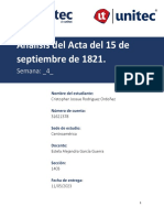 Analisis Del Acta Del 15 de Septiembre de 1821