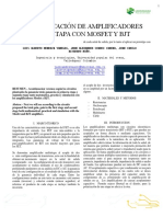 Implementacion de Amplificadores Multietapa Con Mosfet y BJT