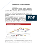 Diversificación Productiva y Desarrollo Territorial