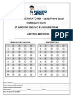 Simulado 18 de Língua Portuguesa e Matemática