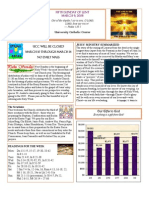 University Catholic Center: UCC Will Be Closed March 10 Through March 14 No Daily Mass Spring Break