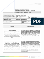 Observacion 11° Grade