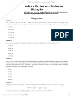 Exercícios Sobre Cálculos Envolvidos Na Titulação. Titulação