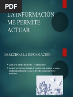 La Información Me Permite Actuar