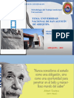 Universidad Nacional de San Agustin Fines Principios Funciones - Tema 2