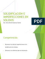 Diapositiva 2 - Solidificacion e Imperfecciones en Solidos