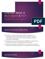 OTB 520 - Week 9 Lecture 2 - Brunnstrom and NDT PDF