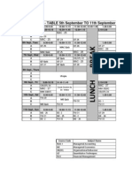 Timetable Sem I