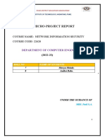 A Micro-Project Report: Course Name-Network Information Security COURSE CODE - 22620