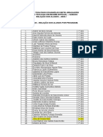 Cenam 2023 - Sábado - Lista de Alunos Por Programa