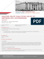 Master Droit Parcours Droit Et Métiers de l&#039 Entreprise PDF