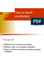 How To Teach Vocabulary