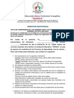 Acta de Compromiso de Las Normas para Los Padres de Familia PDF