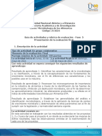 Guia de Actividades y Rúbrica de Evaluación - Fase 5 - Presentación de La Evaluación Final