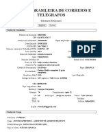 ECT - Correios - Solicitaçãoo de Inscrição