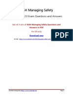 IOSH Managing Safely Questions and Answers Sample PDF