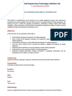 Rotating Equipment Reliability Optimization Course Contents 2