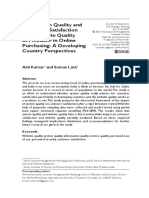 The System Quality and Customer Satisfaction With Website Quality As Mediator in Online Purchasing: A Developing Country Perspectives