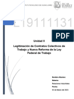 Legitimación de Contratos Colectivos de Trabajo y Nueva Reforma de La Ley Federal de Trabajo