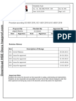 Training Matrix Procedure