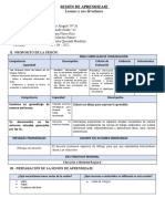 SESIÓN DE APRENDIZAJE - Comunicación