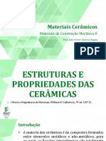 Tópico 2 - Estruturas e Propriedades de Cerâmicos