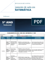 Planejamento Mat 5º Ano